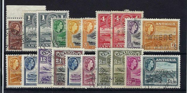 Image of Antigua SG 120a/34 FU British Commonwealth Stamp